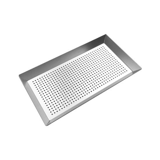 Rectangular Perforated Pan, Silver Anodized